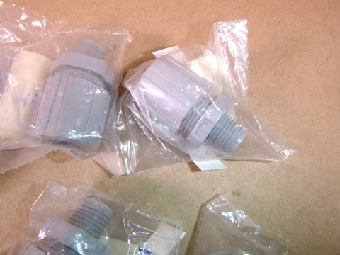 (Lot of 8) Hubbell SHC1003CR Cord Connector Straight Male .19-.25" 1/4" Nylon | Electrical MRO Replacement Parts & Components and Commercial Electrical Supplies Company