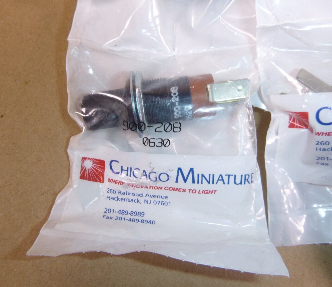 (Lot of 9) Chicago Miniature 900-208 Indicator Lamp Holder 120 Volt QDT Tabs | Electrical MRO Replacement Parts &amp; Components and Commercial Electrical Supplies Company