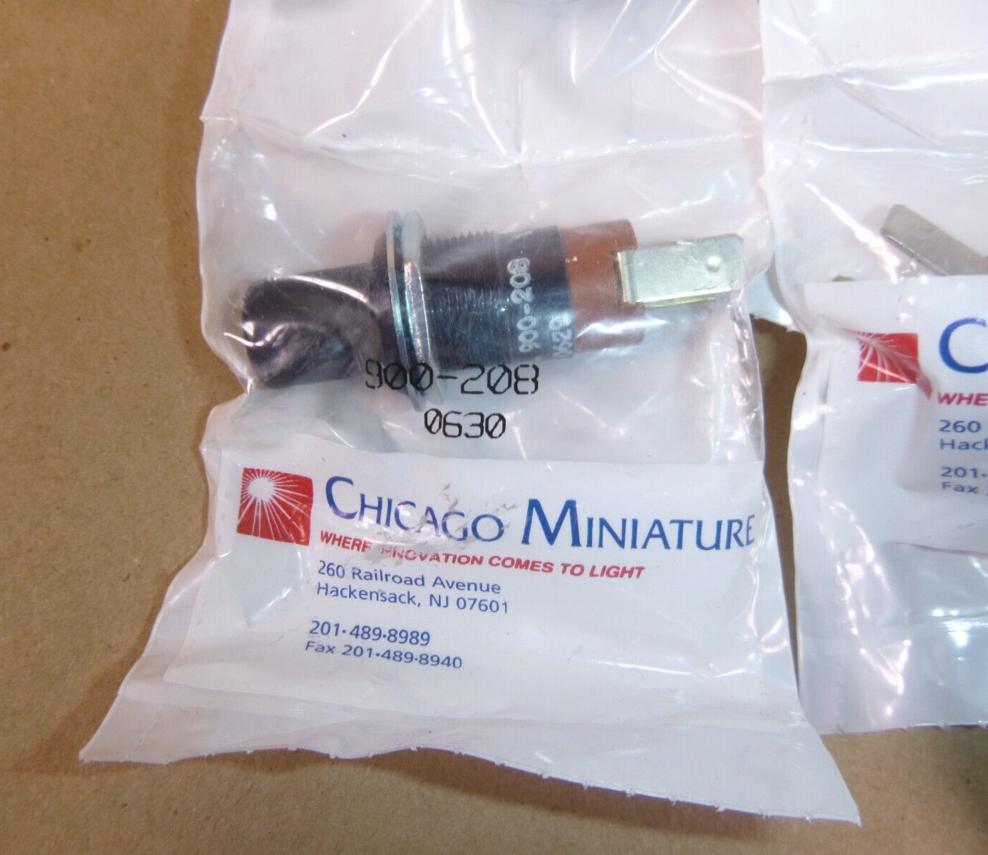 (Lot of 9) Chicago Miniature 900-208 Indicator Lamp Holder 120 Volt QDT Tabs | Electrical MRO Replacement Parts &amp; Components and Commercial Electrical Supplies Company