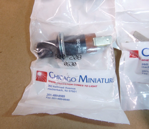 (Lot of 9) Chicago Miniature 900-208 Indicator Lamp Holder 120 Volt QDT Tabs