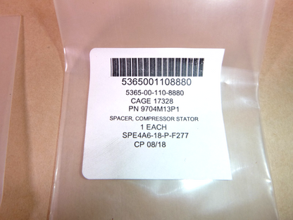 4 Pcs. USGI Compressor Stator Spacer 9704M13P1, 9704M13P01, 5365-00-110-8880