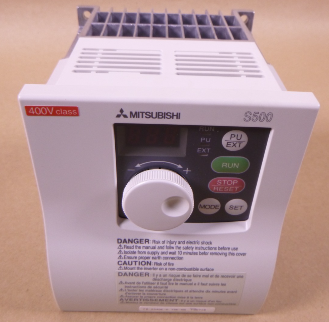 Mitsubishi FR-S540E-0.75K-NA Inverter 3-Phase 1HP AC Drive 380-480VAC | Electrical MRO Replacement Parts &amp; Components and Commercial Electrical Supplies Company