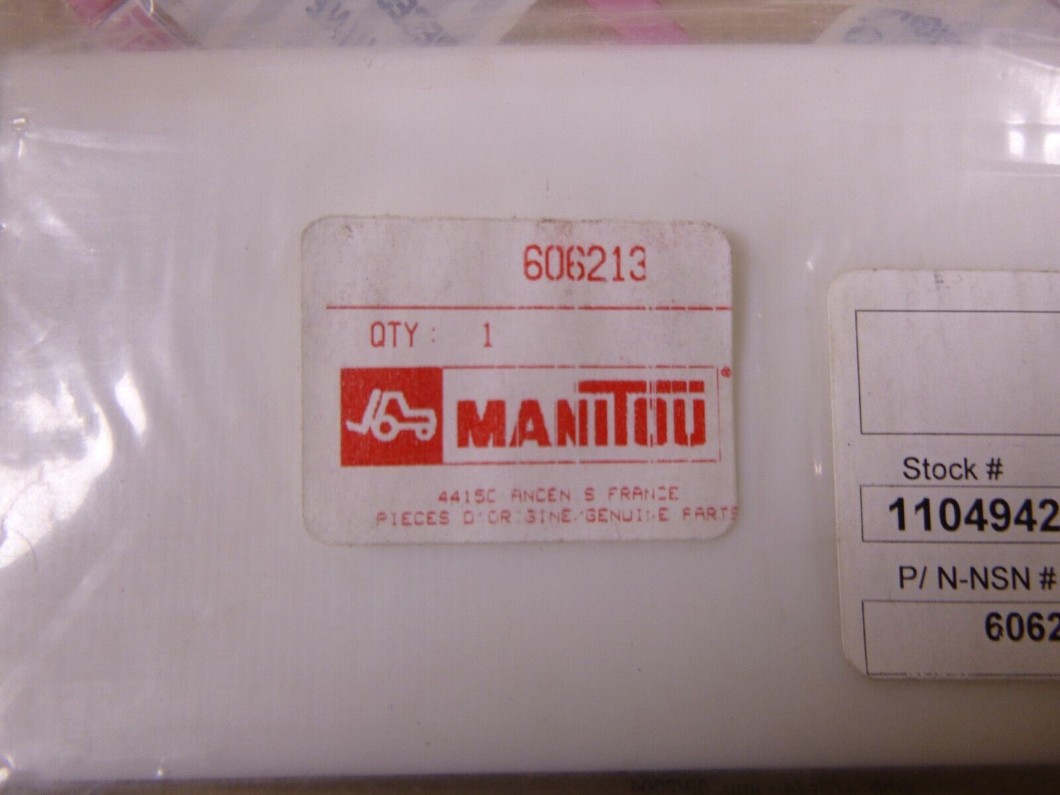 New Genuine Manitou MHT 10180 Telescopic Handler Sliding Block 606213 | Industrial Tractor Parts Supplier and Surplus Tractor Parts &amp; Accessories