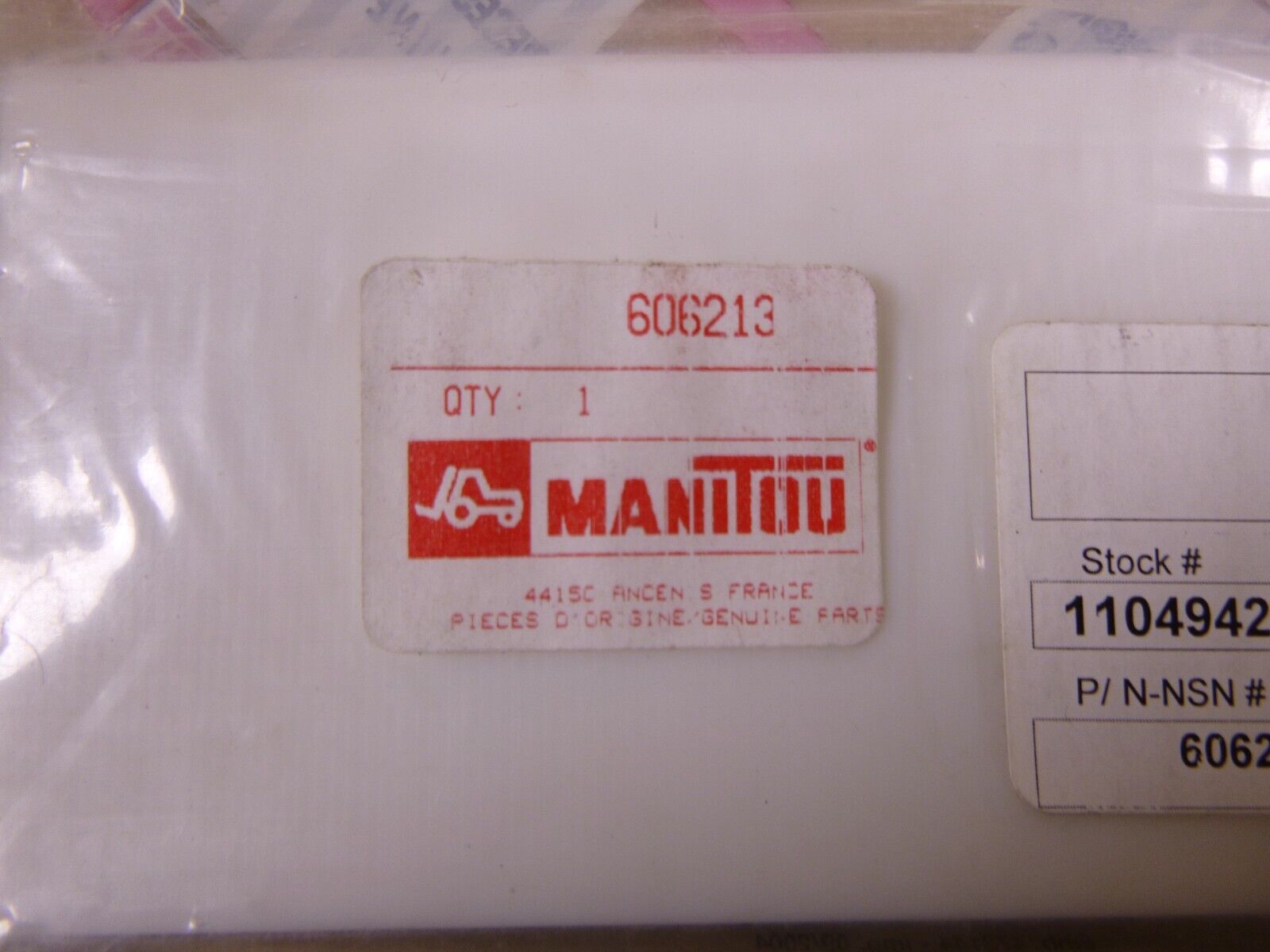 New Genuine Manitou MHT 10180 Telescopic Handler Sliding Block 606213 | Industrial Tractor Parts Supplier and Surplus Tractor Parts &amp; Accessories