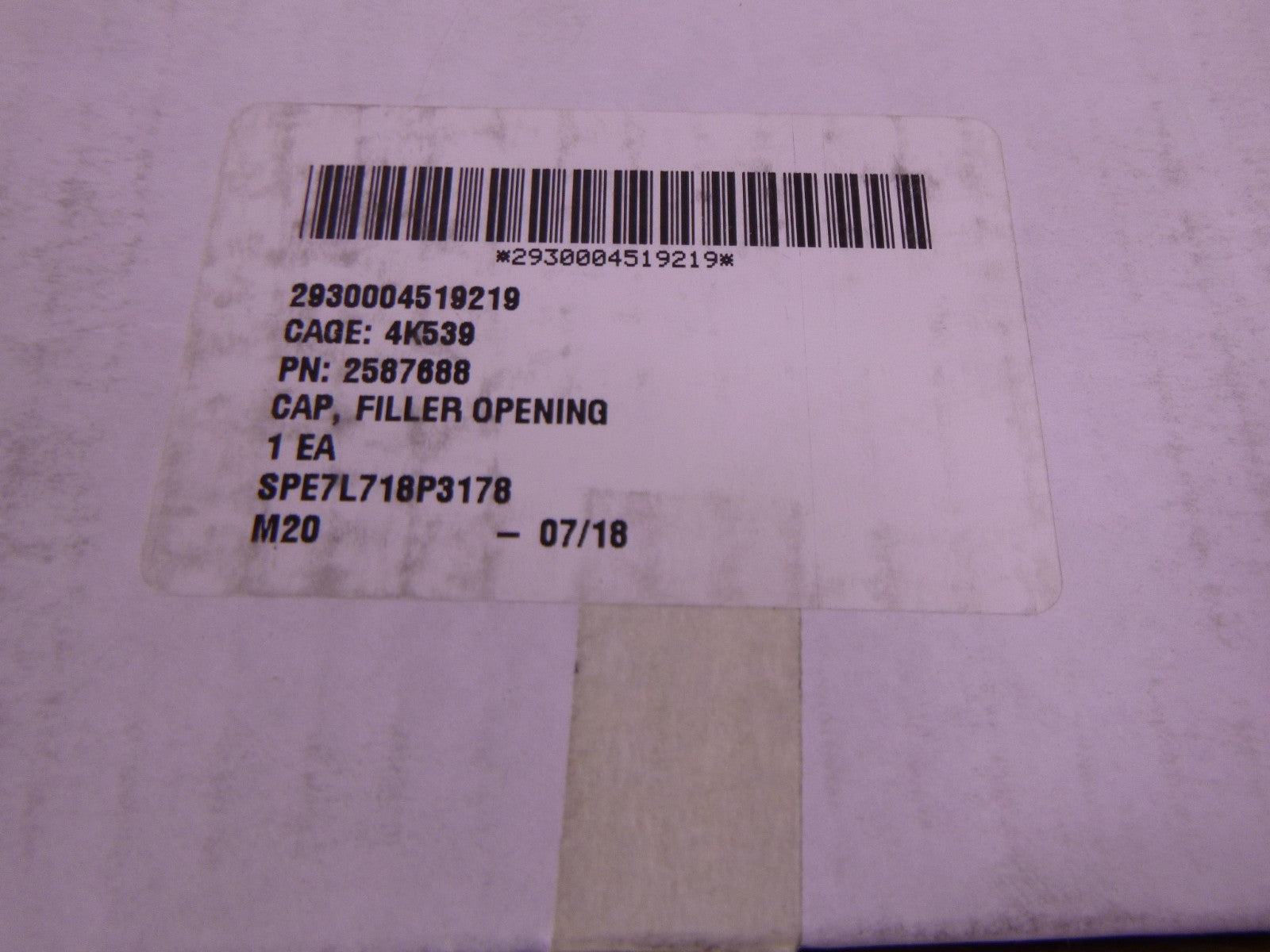 Naval 2587688 Filler Opening Cap , 2930-00-451-9219