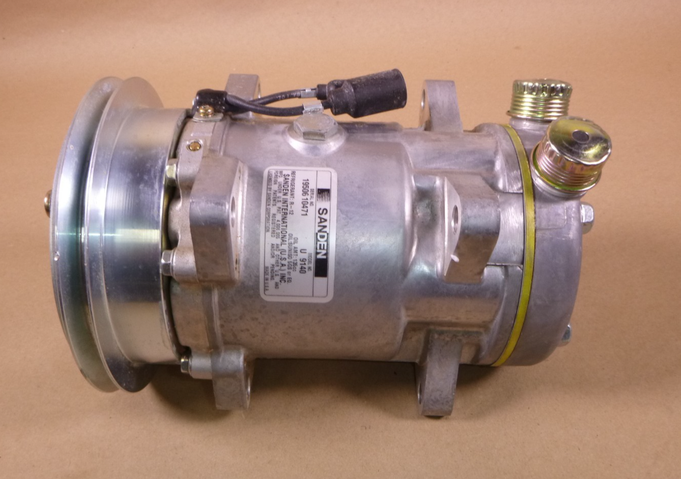 Sanden Compressor U9140, R-12 Refrigerant 135cc, SD508 Family, 1 Groove | Replacement Truck Parts, Trailer Accessories, Automobile Supplies, Car Parts &amp; Accessories