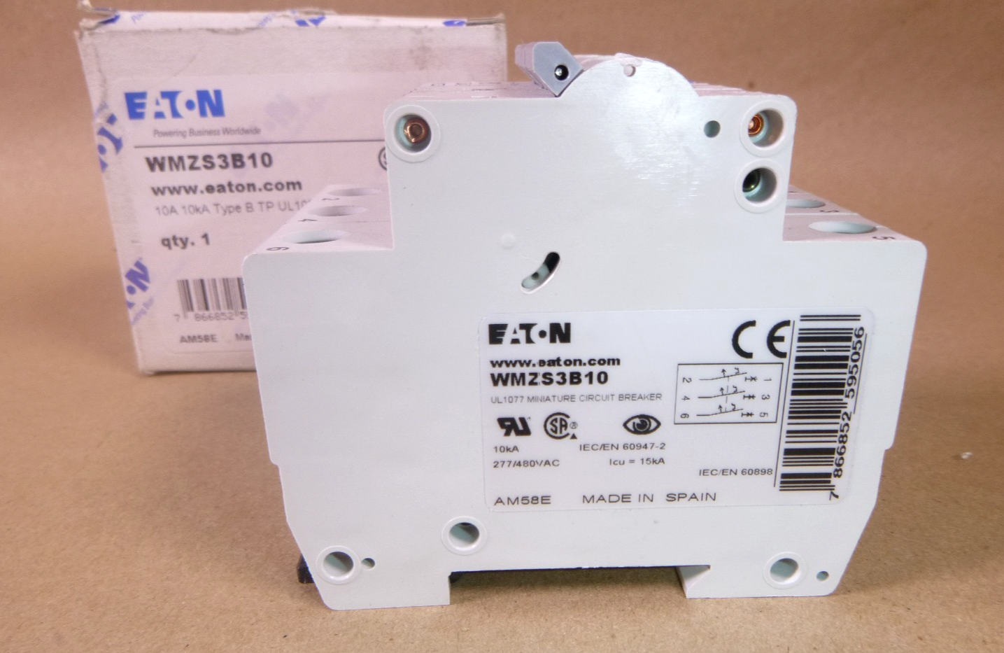 WMZS3B10 Eaton Cutler Hammer 3PH, 3P, 480V, 10A, Molded Case Circuit Breaker | Electrical MRO Replacement Parts &amp; Components and Commercial Electrical Supplies Company