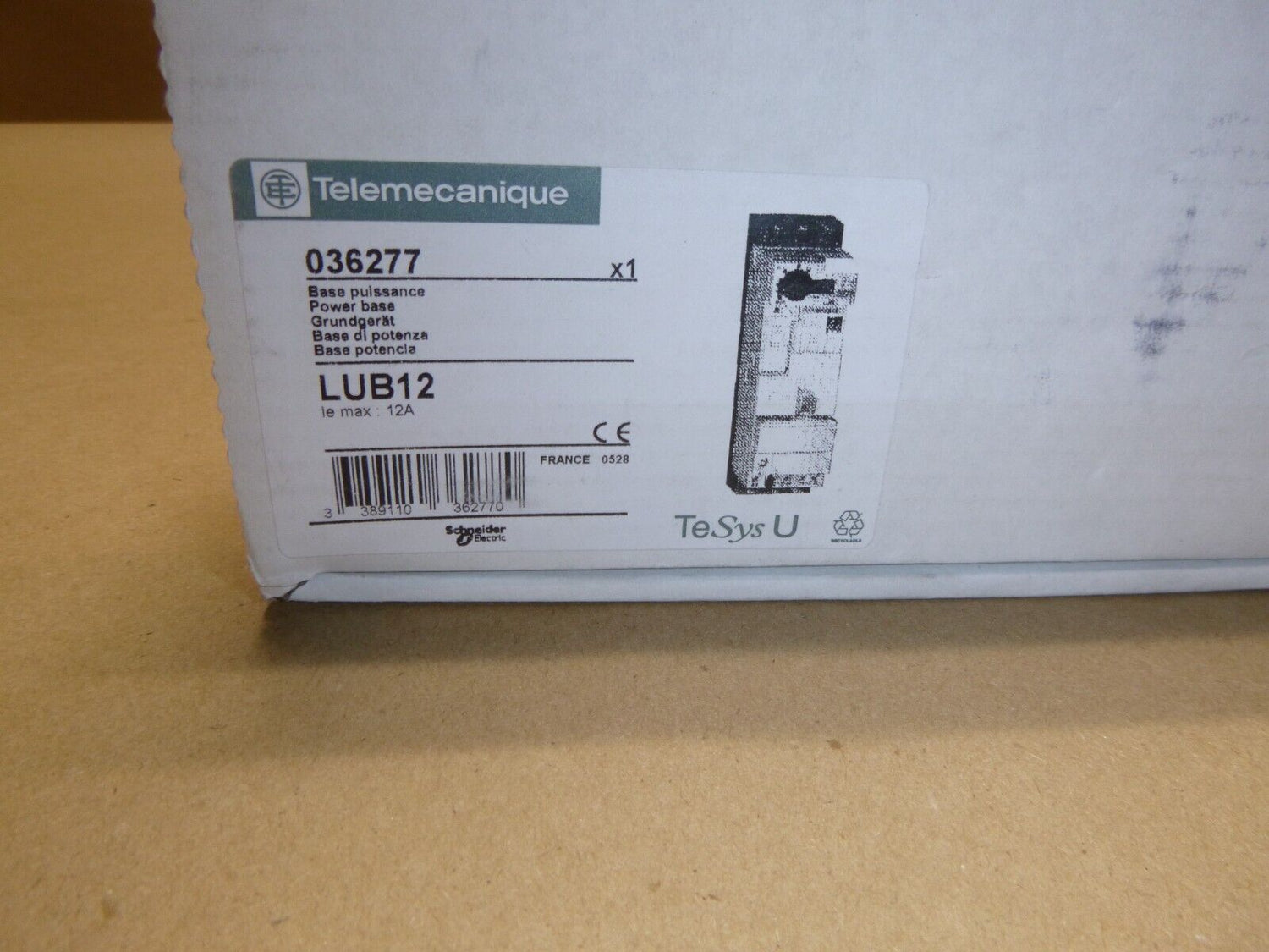 LUB12 Non reversing power base, TeSys Ultra W/ LUCA12FU Control Unit 3 Phase | Electrical MRO Replacement Parts &amp; Components and Commercial Electrical Supplies Company