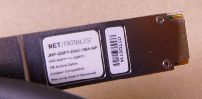 Replacement JNP-QSFP-DAC-7MA QSFP+ 40GBase Copper Cable 7-Meter Active | Electrical MRO Replacement Parts &amp; Components and Commercial Electrical Supplies Company