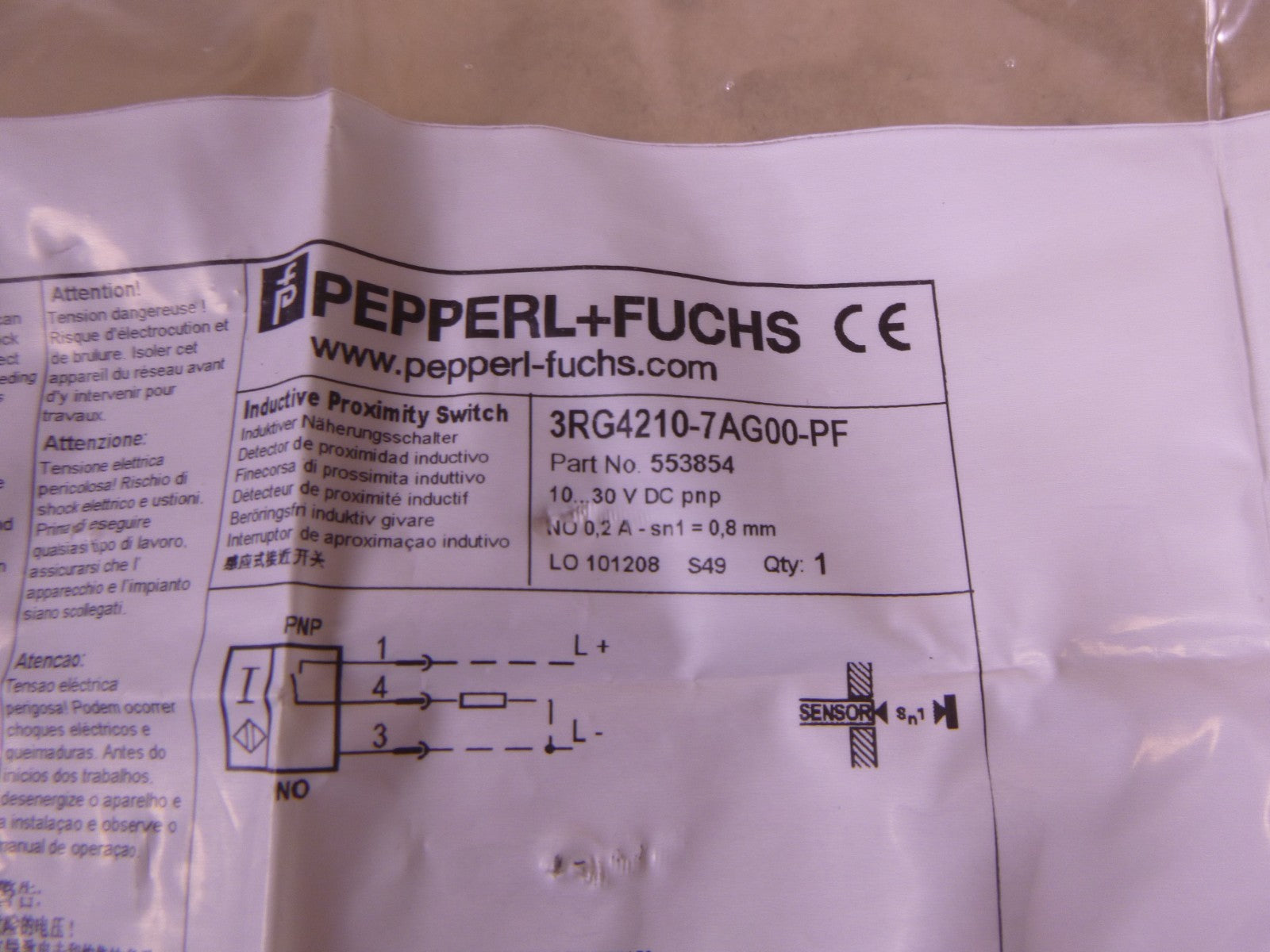 3RG4210-7AG00-PF PEPPERL &amp; FUCHS Inductive Proximity Switch 10-30VDC , 553854 | Electrical MRO Replacement Parts &amp; Components and Commercial Electrical Supplies Company