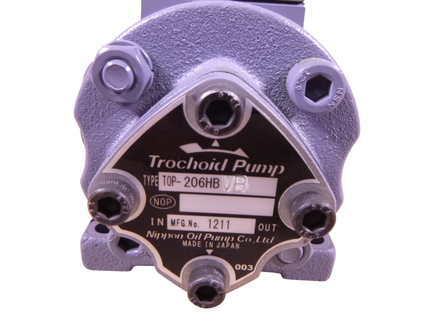 TOP-206HB Trochoid Pump Nippon Oil Pump , Relief Valve 2VB 2L 0.5MPa | Industrial Electric Motors, Pumps &amp; Parts