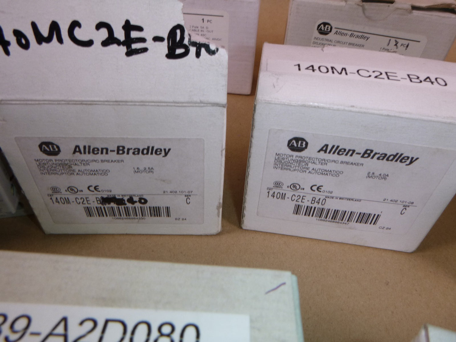 (Lot of 31) Allen Bradley 1489 &amp; 140M Circuit Breakers (New Old Stock)