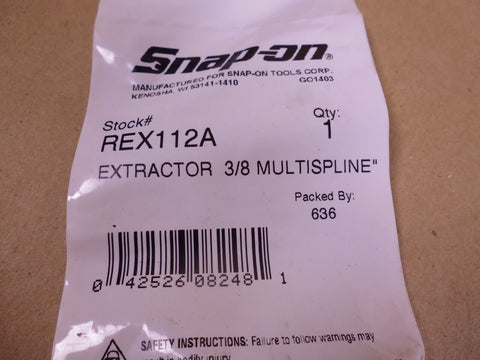 (22pc) Snap-on Multispline Screw Extractor 1/2" Hex REX 112A 113A 114A 115A 116A