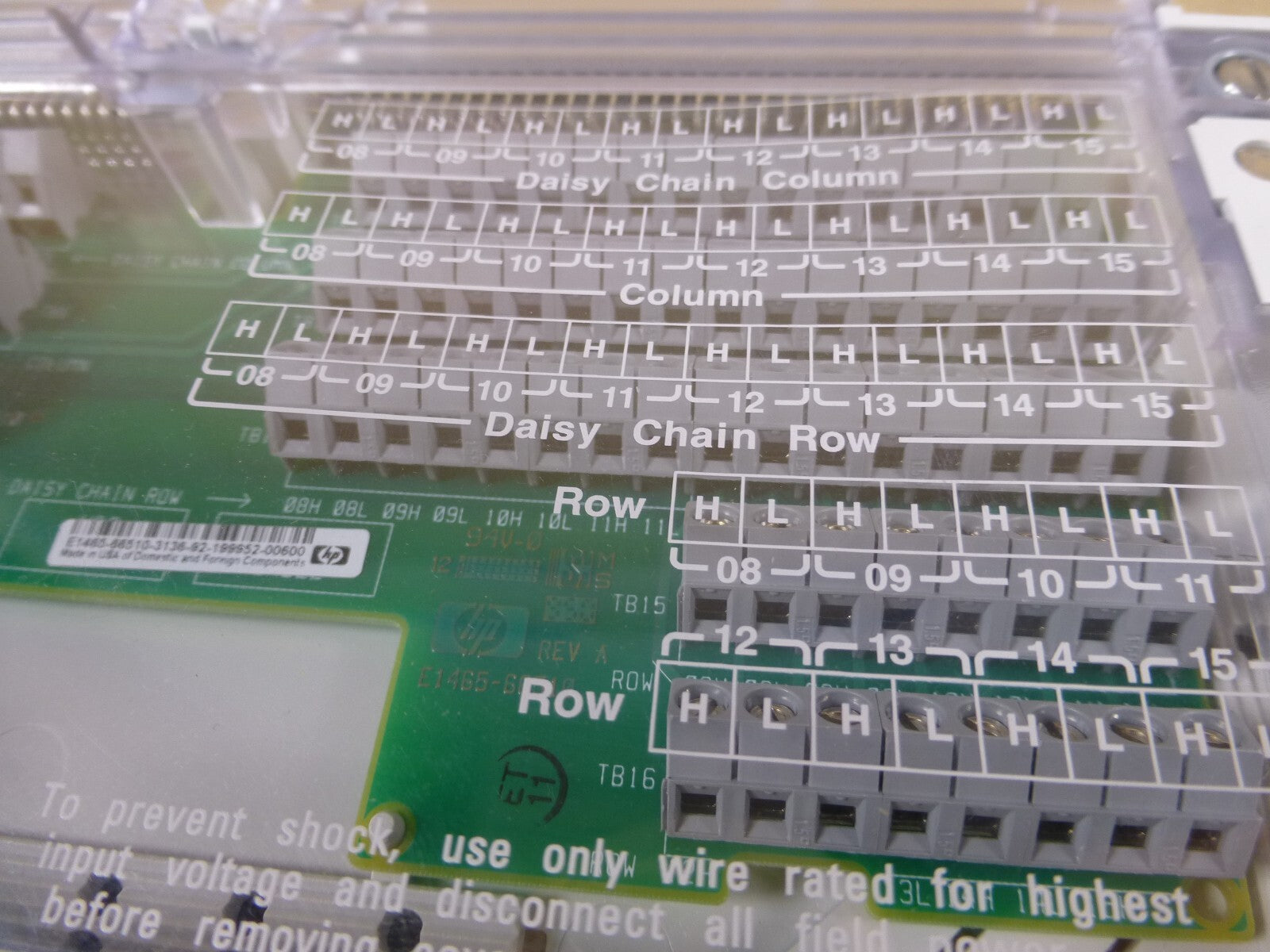 HP E1465A 16x16 Relay Matrix Switch USA , E1465-80010 | Electrical MRO Replacement Parts &amp; Components and Commercial Electrical Supplies Company