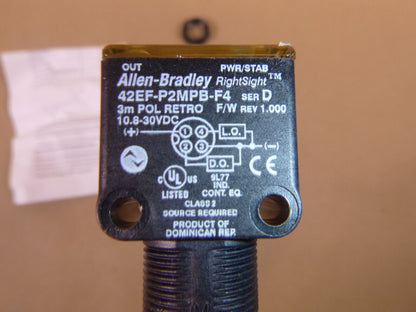 New Genuine Allen-Bradley 42EF-P2MPB-F4 Photoelectric Sensor, Series D | Electrical MRO Replacement Parts &amp; Components and Commercial Electrical Supplies Company