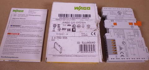 WAGO 750-555 4AO 4-Channel Analog Output PLC I/O Module 4-20mA