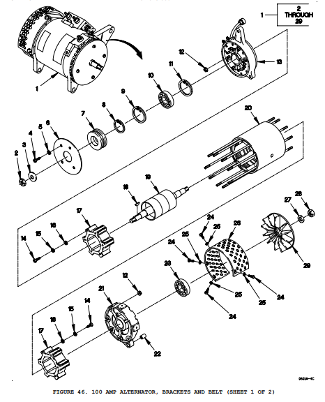Niehoff N9491 100Amp Alternator Fan Impeller HMMWV M998 FMTV , 4140-01-397-2228 | Genuine FMTV Replacement Parts, LMTV Parts For Sale and Military Surplus Medium Tactical Vehicle Parts & Components