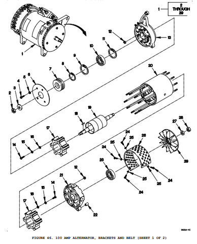 Niehoff N9491 100Amp Alternator Fan Impeller HMMWV M998 FMTV , 4140-01-397-2228 | Genuine FMTV Replacement Parts, LMTV Parts For Sale and Military Surplus Medium Tactical Vehicle Parts & Components
