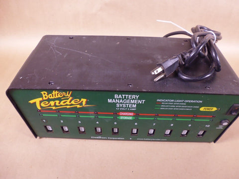 Deltran Battery Tender 10-Bank Battery Charger 12V 2A 021-0134 *For Parts*