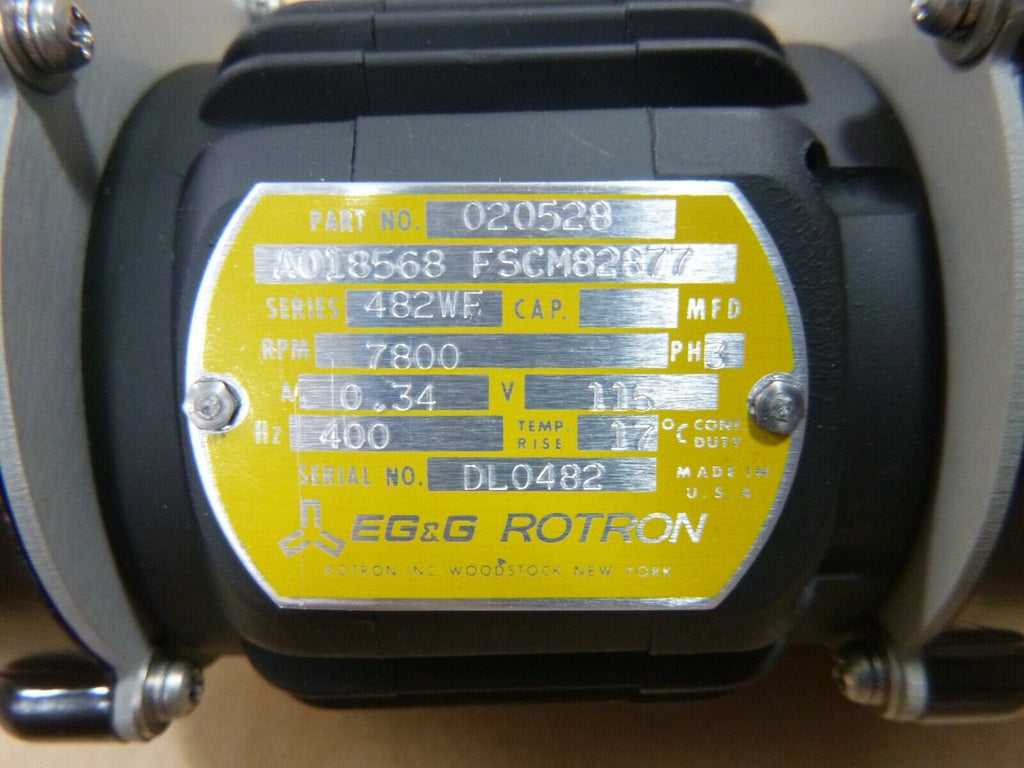 USGI Navy EG&G Rotron Centrifugal Fan 7800 Rpm 115 Volt 400 Hz. 4140-00-856-7268 | Industrial Electric Motors, Pumps & Parts