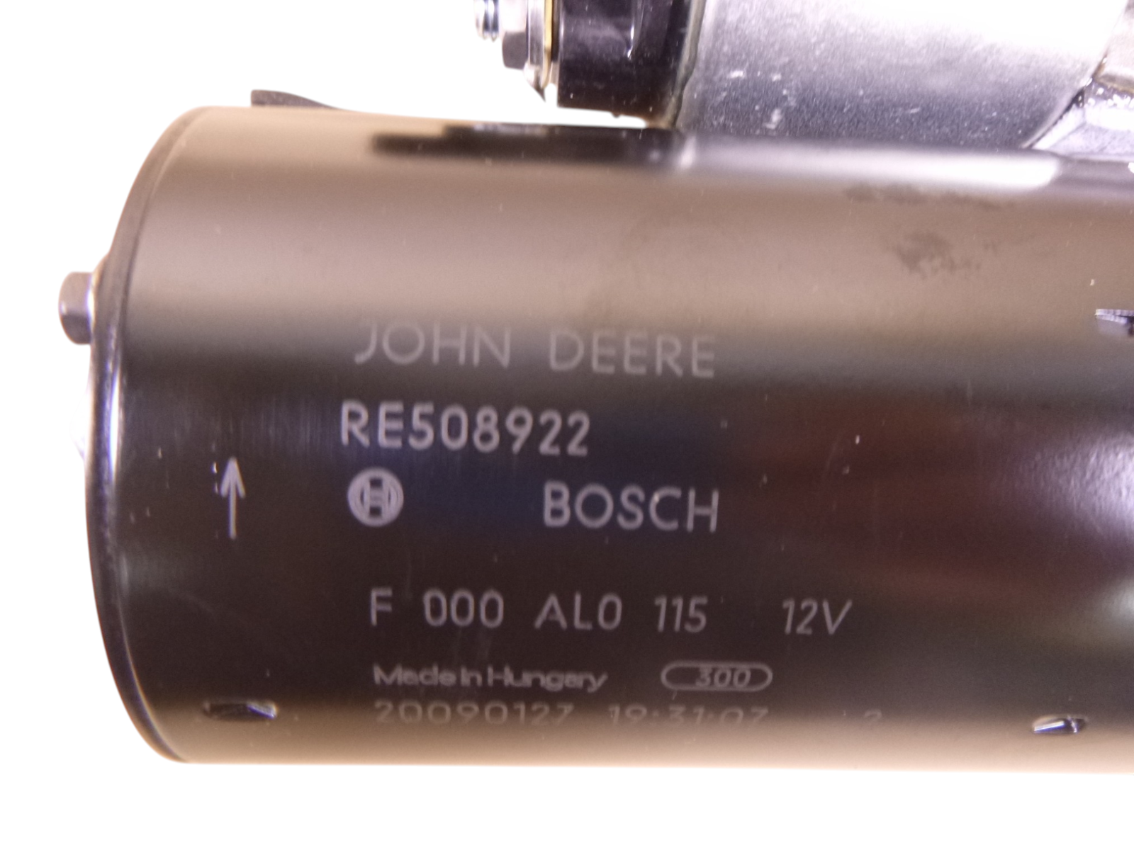 JOHN DEERE OEM RE508922 12V Starter Fits Bosch 0001109330 4120 4320 4520 4720 | Industrial Tractor Parts Supplier and Surplus Tractor Parts &amp; Accessories