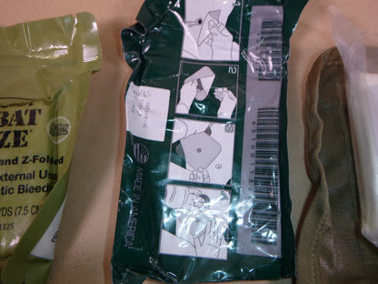 USGI New Surplus Military First Aid Pouch IFAK With Insert And Expired Contents
