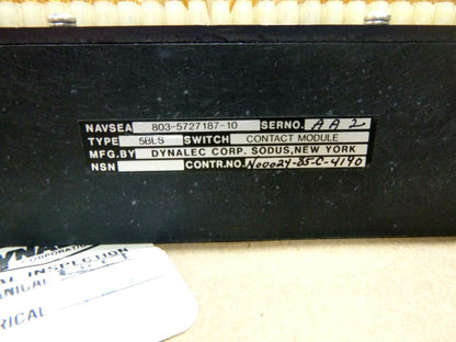 NAVSEA Dynalec Corp Shipboard Contact Module 430-5727187-10, 803-5727187-10 | Electrical MRO Replacement Parts &amp; Components and Commercial Electrical Supplies Company
