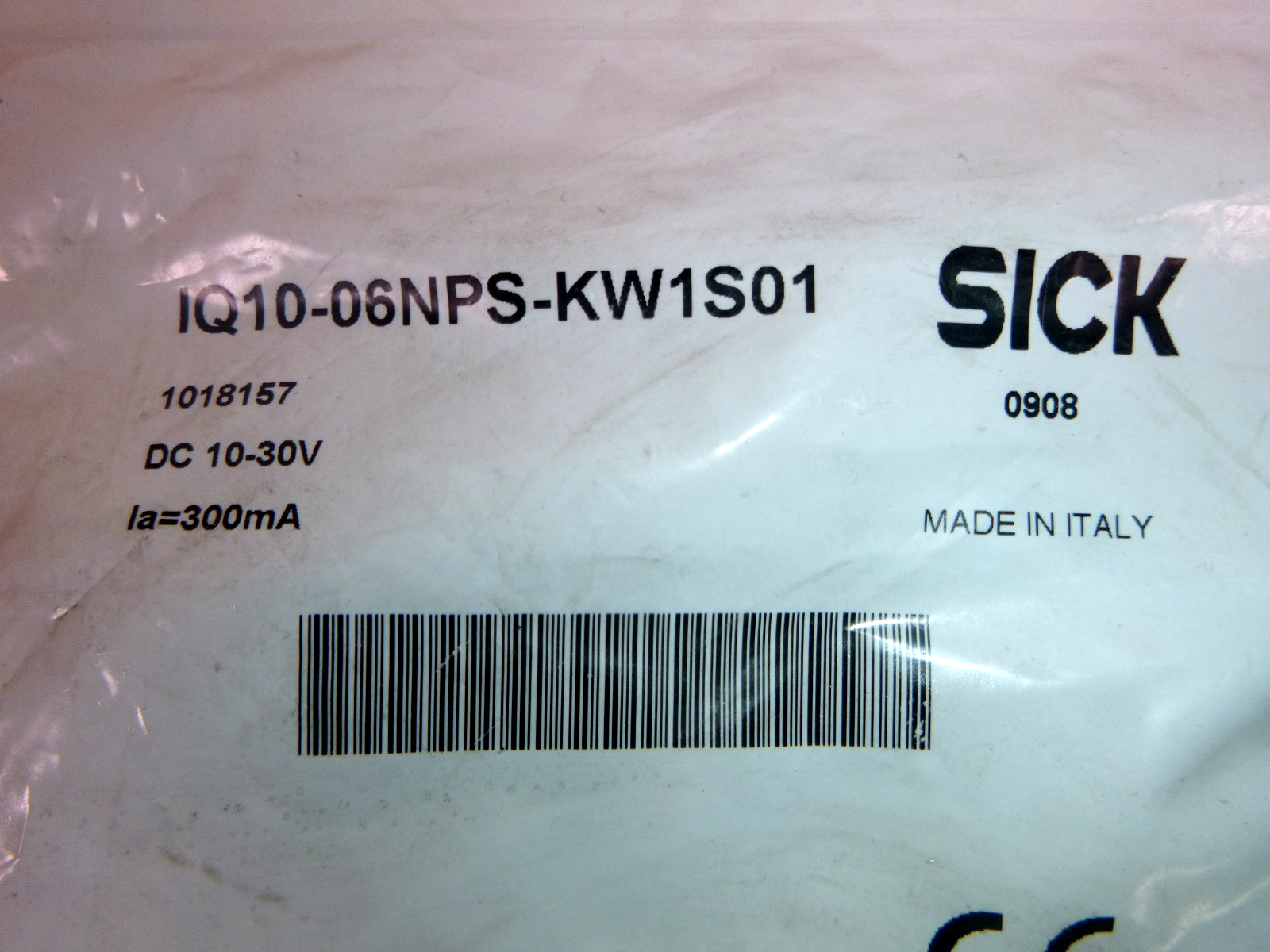 IQ10-06NPS-KW1S01 SICK Proximity Sensor 6MM Sensing Range PNP-NO Output 1018157