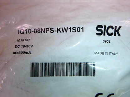 IQ10-06NPS-KW1S01 SICK Proximity Sensor 6MM Sensing Range PNP-NO Output 1018157