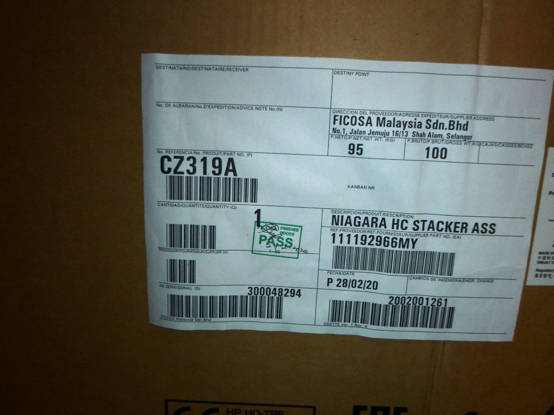 HP CZ319A PageWide XL High-Capacity Stacker CZ319A | Industrial MRO Replacement Parts, Manufacturing Machine Parts &amp; Components, Heavy Equipment Parts Supplier