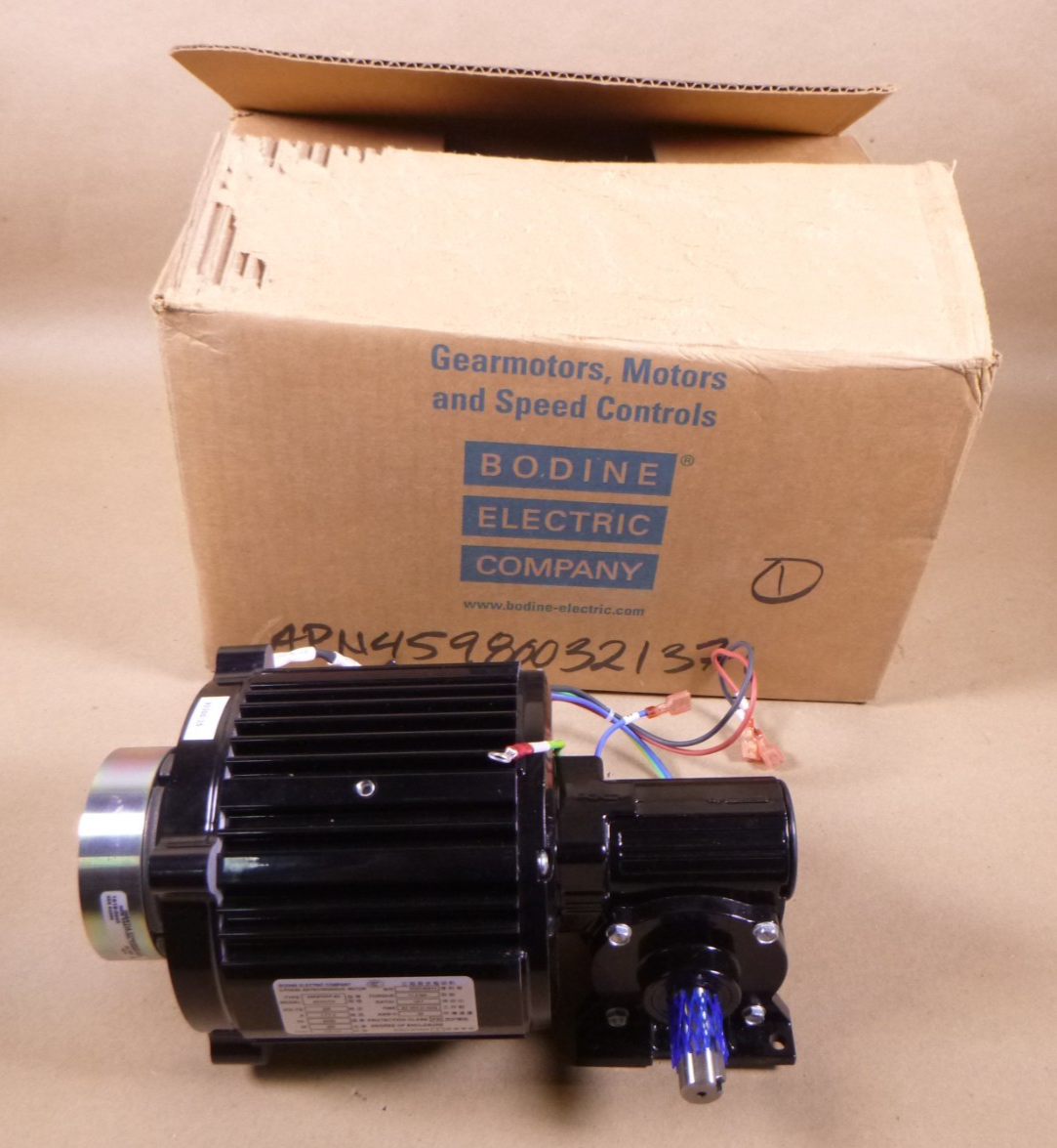 Bodine 459800321371 Vertical Motor Drive Brake Gearmotor | Industrial Electric Motors, Pumps &amp; Parts