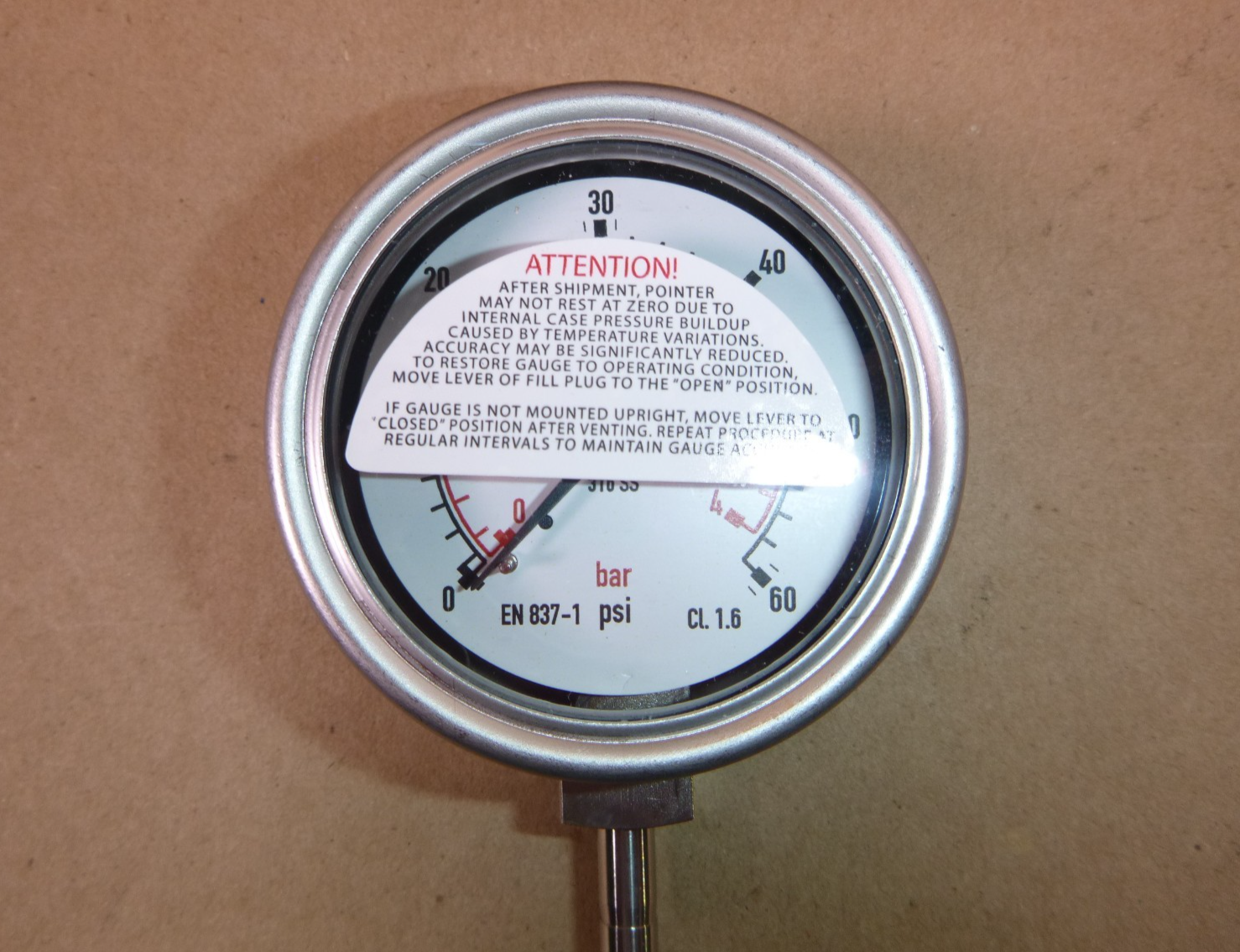 PGI-63B-PG60-LAQX-J Swagelok SS Pressure Gauge 0-60psi 2.5" Dial 1/4" Connection | Industrial MRO Replacement Parts, Manufacturing Machine Parts &amp; Components, Heavy Equipment Parts Supplier