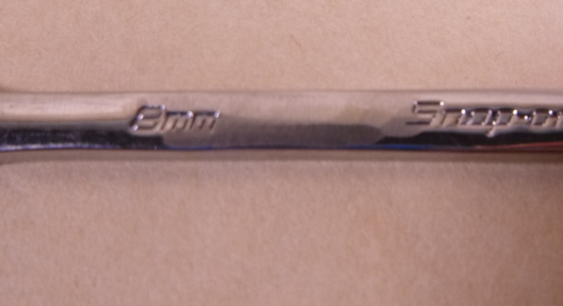 ⁠Snap-On SOEXM8 8mm 12-Point Metric Flank Drive Plus Combination Wrench USA⁠