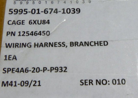 BRANCHED WIRING HARNESS USGI 12546450 , 5995-01-674-1039 | Replacement Truck Parts, Trailer Accessories, Automobile Supplies, Car Parts & Accessories
