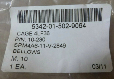 Konrad Marine 10-230 Protective Bellows , 5342-01-502-9064 | Industrial MRO Replacement Parts, Manufacturing Machine Parts & Components, Heavy Equipment Parts Supplier