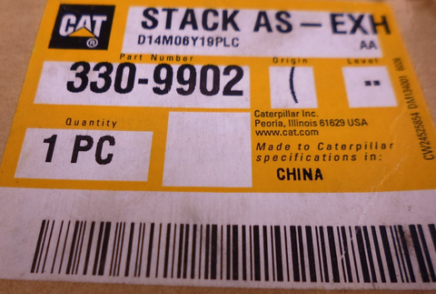 OEM CAT 330-9902 Exhaust Stack For 140M 3 AWD 140 150 160 12M 3 12M 2 120 | Industrial Tractor Parts Supplier and Surplus Tractor Parts & Accessories