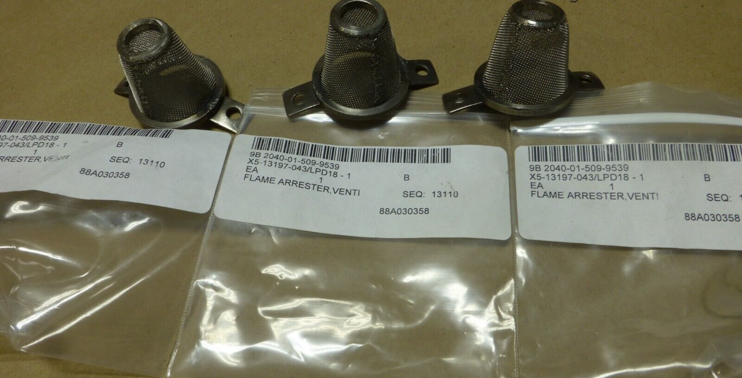 (QTY 3) TATE ANDALE 3-420 VENTILATION FLAME ARRESTER , 2040-01-509-9539 | Industrial MRO Replacement Parts, Manufacturing Machine Parts &amp; Components, Heavy Equipment Parts Supplier