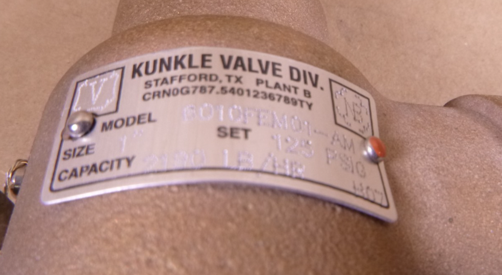 Kunkle 6010FEM01-AM 1” Bronze Safety Pressure Relief Valve 125PSI | Industrial MRO Replacement Parts, Manufacturing Machine Parts & Components, Heavy Equipment Parts Supplier