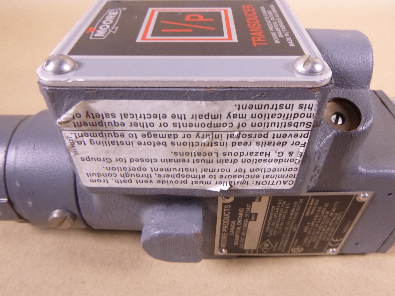 Moore Products 771-16BTF2 CURRENT TO PNEUMATIC TRANSDUCER 4-20MA , 16MA, 15VDC | Industrial MRO Replacement Parts, Manufacturing Machine Parts &amp; Components, Heavy Equipment Parts Supplier