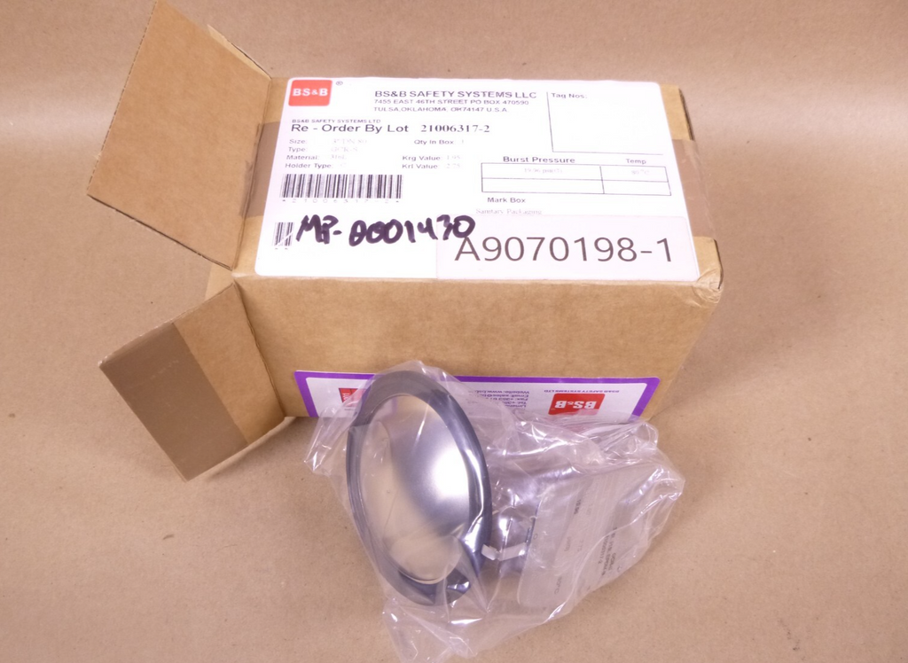 BS&B SAFETY SYSTEMS 3" / DN80 TYPE GCR-S RUPTURE DISC EPDM-B 316L, 21006317-2 | Industrial MRO Replacement Parts, Manufacturing Machine Parts & Components, Heavy Equipment Parts Supplier