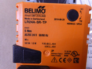 LR24A-SR-TP BELIMO Rotary actuator, 5 Nm, AC/DC 24 V, 2...10 V, 90 s, Terminals