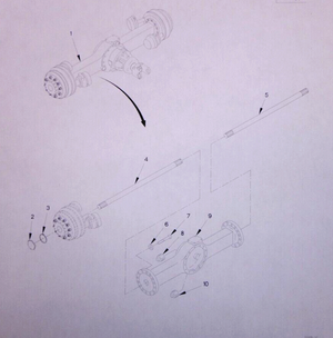 USGI FMTV / LMTV Rear Axle Spline Shaft (LH) 3202A9829L, 2520-01-363-8177 | Genuine FMTV Replacement Parts, LMTV Parts For Sale and Military Surplus Medium Tactical Vehicle Parts & Components