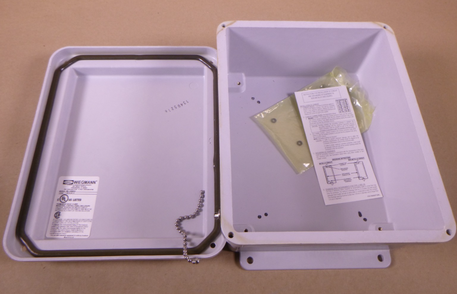 HW-J100805SC Hubbell Wiegmann JIC Series Screw Cover Gray Enclosure 10x8x5" | Industrial MRO Replacement Parts, Manufacturing Machine Parts &amp; Components, Heavy Equipment Parts Supplier
