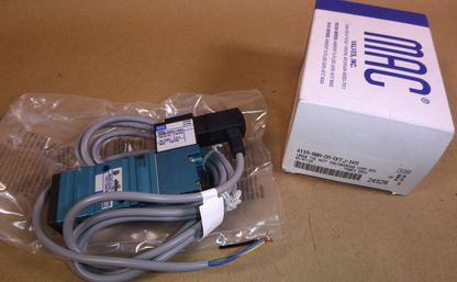 411A-B0A-DM-DFFJ-1KA MAC Valves 5/2 Way Single Solenoid Piloted Valve 20-120 Psi