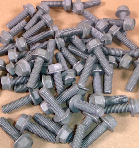 M10-1.5 x 35mm Class 10.9 Hex Flange Screws, Full Thread Gray Color (100 Pcs.)