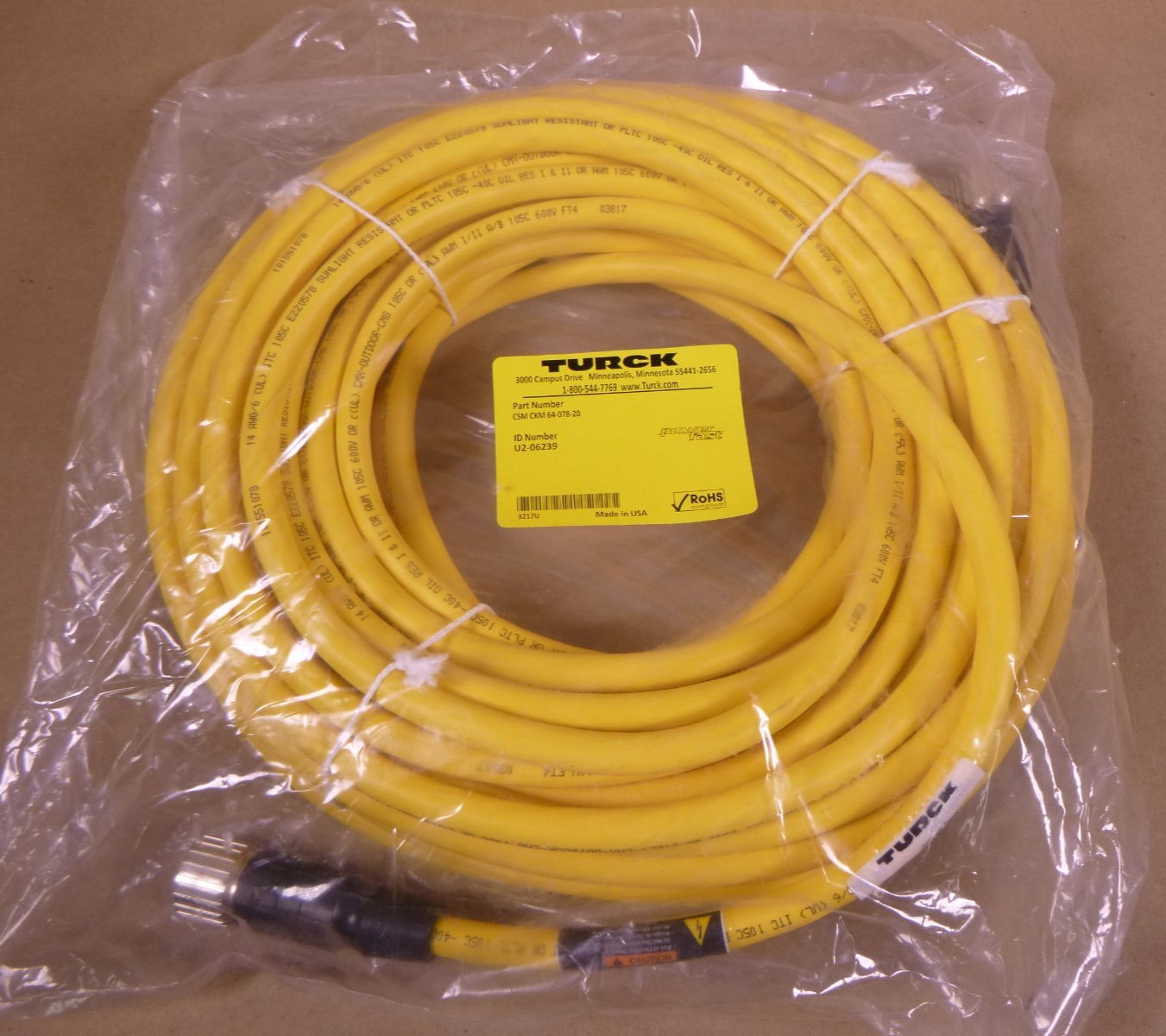 TURCK CSM CKM 64-078-20, POWERFAST DOUBLE-ENDED CORDSET 6-PIN , U2-06239 | Electrical MRO Replacement Parts &amp; Components and Commercial Electrical Supplies Company