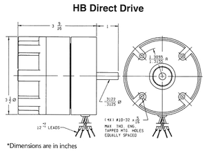 Hurst 2201-001 HB (Honey-Bee) Hysteresis Synchronous Motor 115 Volt 1800 Rpm 70W