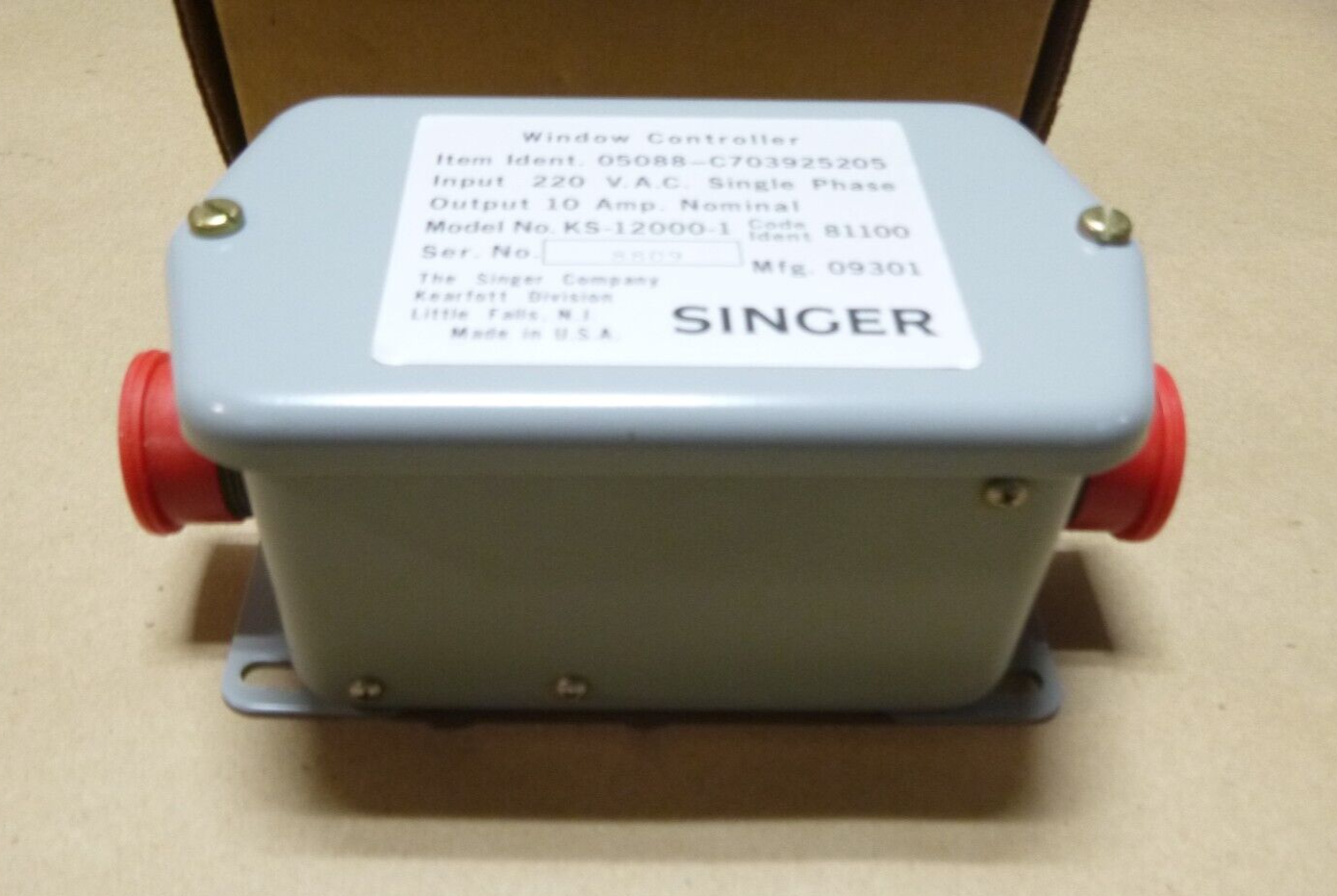 USGI Singer KS-12000-1 Heated Window Controller 220 Vac Single Phase 10 Amp | Electrical MRO Replacement Parts &amp; Components and Commercial Electrical Supplies Company