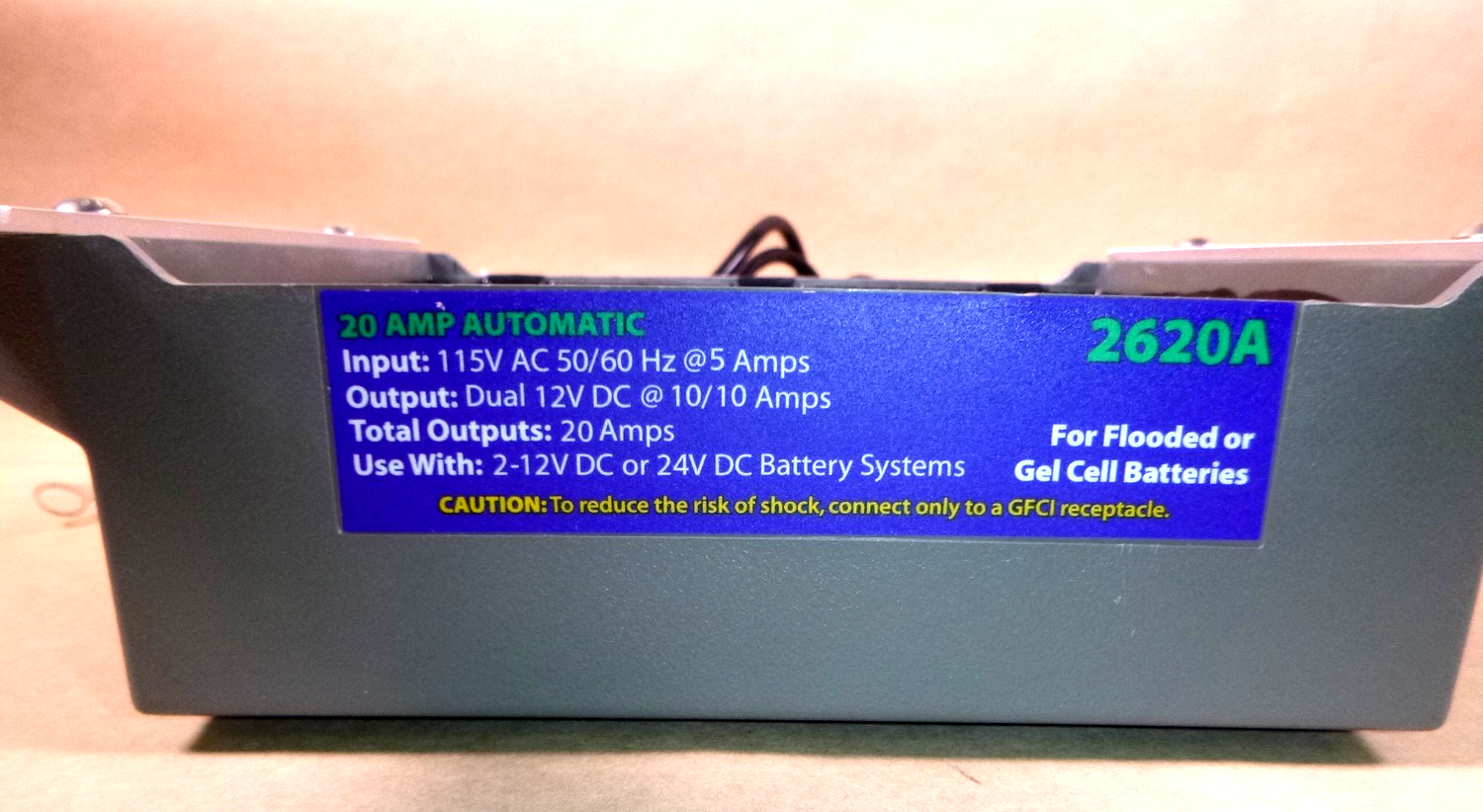 2620A Guest 20A 2-Bank Waterproof On-Board Battery Charger 12/24 Volt *FUSES REQUIRED* | Replacement Truck Parts, Trailer Accessories, Automobile Supplies, Car Parts &amp; Accessories