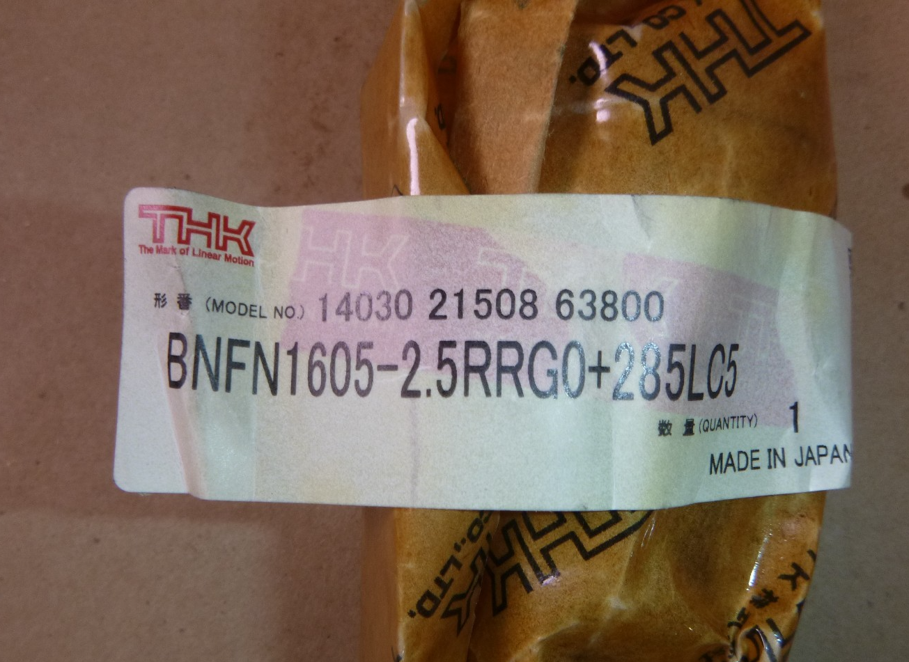 BNFN1605-2.5RRGO+285LC5 THK Ball Screw - Made in Japan | Industrial MRO Replacement Parts, Manufacturing Machine Parts &amp; Components, Heavy Equipment Parts Supplier